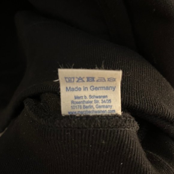 Merz b. Schwanen black 382 Men's Loopwheeled Hoodie - Picture 3 of 4